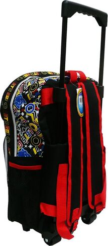 3D Sonic the Hedgehog Rolling Backpack Book Bag Travel Luggage Includes a pack of color pencils in Saudi Arabia