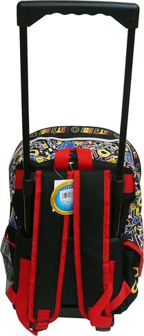 3D Sonic the Hedgehog Rolling Backpack Book Bag Travel Luggage Includes a pack of color pencils in Saudi Arabia