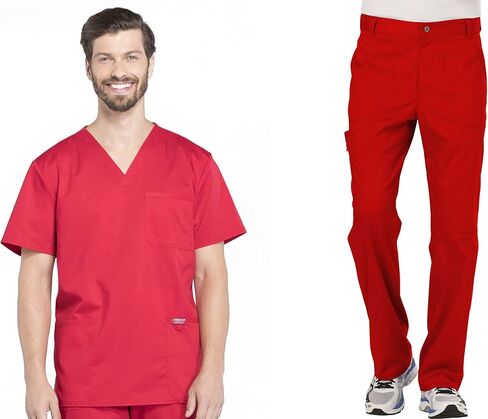 مجموعة شيروكي فرك للرجال ، v-neck 3 جيب أعلى ww670 مع ملائمة 7 جيب مدببة الساق بانت WW140 in Saudi Arabia