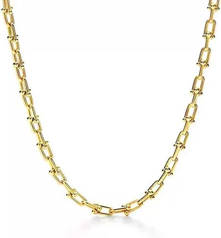 20CM/40CM/50CM Stainless Steel Chunky U Link Chain Women OT Buckle Toggle Choker New Jewelry Necklace in Saudi Arabia