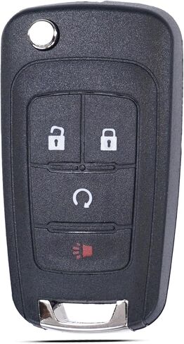 مفتاح FOB shell case تناسب Chevrolet Sonic Trax Equinox Chevy Buick Encore GMC التضاريس 4 زر قابلة للطي قابلة للطي مفتاح التحكم عن بعد استبدال غطاء FOB (KR55WK500733 ، OHT01060512 ، AVL-B01T1AC) in Saudi Arabia
