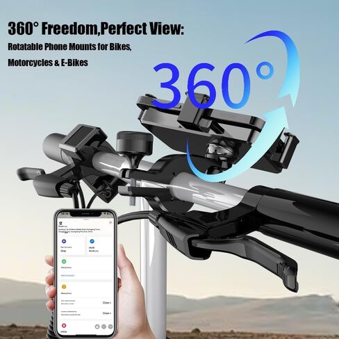 حامل هاتف الدراجة مع ملهى الهواء المخفي ، حامل iPhone لحامل الهاتف المحمول دراجة نارية للدراجة ، [مضاد للهز] ترقية جبل الهاتف المحمول المضاد للسرقة للحصول in Saudi Arabia