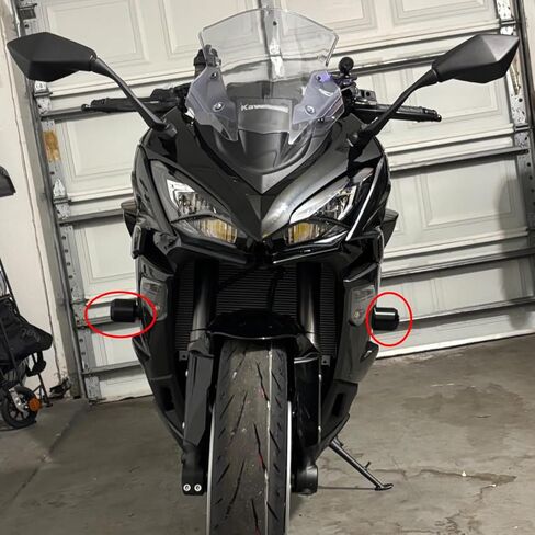 متزلجات إطار الدراجات النارية متوافقة مع Ninja 1100SX Ninja 1100 SX 2025+ منصات تحطم الحامي المتساقطة Ninja1100SX Ninja 1100 SX (الأخضر) in Saudi Arabia