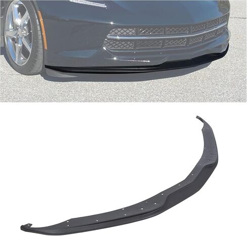 Splitter Front Lip Spoiler متوافق مع 2014-2019 C7 CHEVY CORVETTE GM C7 Z06 & GS المرحلة 1 استبدال للجزء 22922352 بلاستيك باللون الأسود in Saudi Arabia