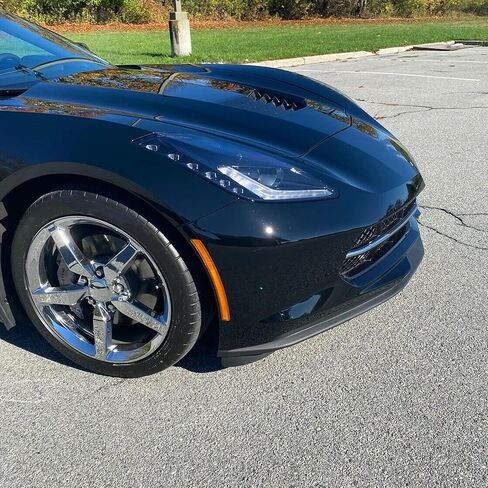 Splitter Front Lip Spoiler متوافق مع 2014-2019 C7 CHEVY CORVETTE GM C7 Z06 & GS المرحلة 1 استبدال للجزء 22922352 بلاستيك باللون الأسود in Saudi Arabia
