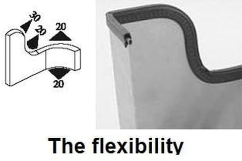 Edge Trim Black U Extrusion Medium Size | U Height: 13.5 MM, Grip Range: 1-3.5 MM (4 Meter) in Saudi Arabia