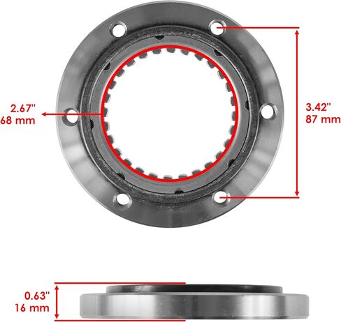 Caltric Starter Clutch One Way Way Sprag/Gasket متوافق مع Arctic Cat Prowler 650 H1 XT 4x4 2007 2008 in Saudi Arabia
