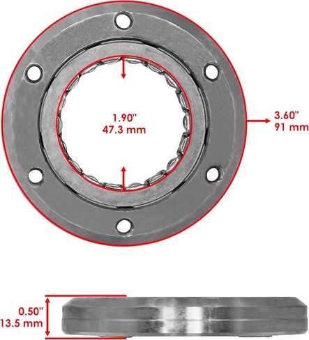 Caltric Starter Clutch One Way Bearing & Gasket Compatible with Honda Trx350Te Trx-350Te Rancher Es 350 2000-2006 in Saudi Arabia