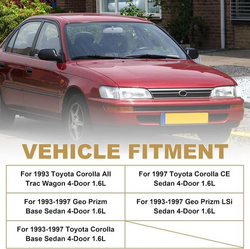 مجموعة محرك محرك Partsflow مجموعة ومجموعة ناقل الحركة 4pcs ل Toyota Corolla 1993 1994 1995 1996 1997 يناسب Geo Prizm 1993-1997 L4 1.6L Auto Trans استبدال# A6261 A6260 A6242 A6258 in Saudi Arabia