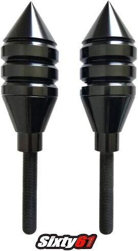 Spiked Black Frame Sliders Compatible with GSXR 600 750 1000, Includes Mounting Kit, Suzuki GSXR600 GSXR750 GSXR1000 in Kuwait