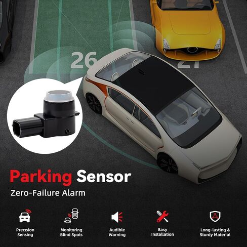 4pcs PDC Front/Rear Bumper Parking Sensors Backup Reverse Radar - Compatible with Jeep Commander Liberty Grand Cherokee Chrysler 300 Dodge Charger Grand Caravan Journey Nitro Ram - 1EW63TZZAA in Saudi Arabia