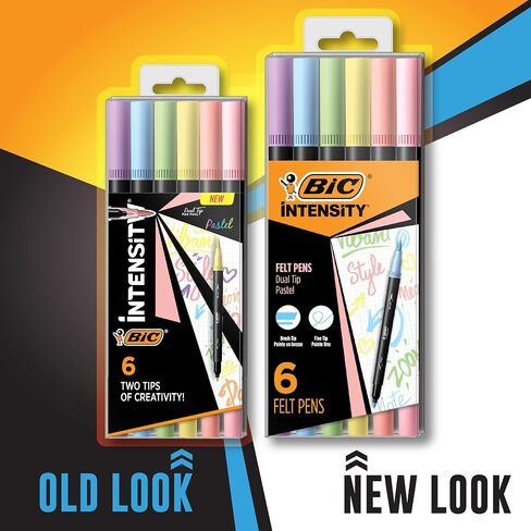 BIC Intensity Black Permanent Markers, Fine Point, 12-Count Pack of Black Markers With Non-Slip Grip for Comfort and Control in Saudi Arabia