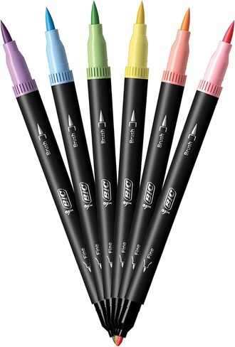 BIC Intensity Black Permanent Markers, Fine Point, 12-Count Pack of Black Markers With Non-Slip Grip for Comfort and Control in Saudi Arabia