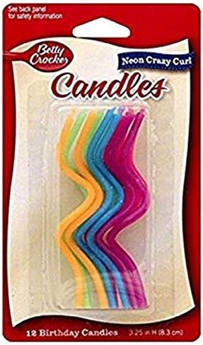 Betty Crocker BC Neon Crzy Curl Candles ، 12 CT in Saudi Arabia