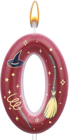 Magical Wizard Birthday Candle, Magic Theme Birthday Number Candle Cake Topper Decorations Magical Wizard Party Supplies for Boys Girls Party Favors (1) in Saudi Arabia