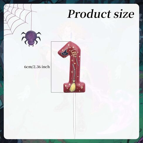 Magical Wizard Birthday Candle, Magic Theme Birthday Number Candle Cake Topper Decorations Magical Wizard Party Supplies for Boys Girls Party Favors (1) in Saudi Arabia