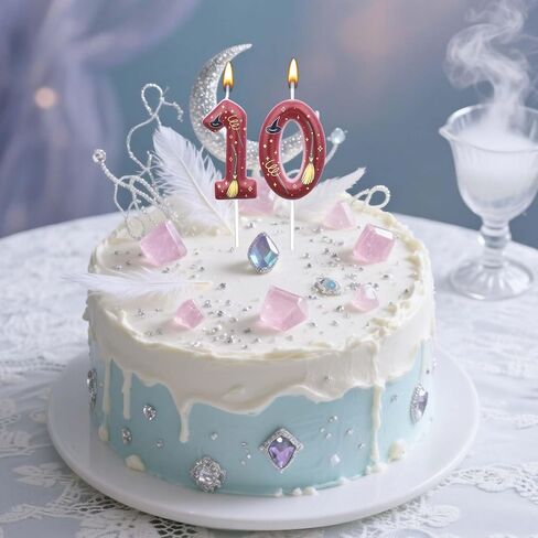 Magical Wizard Birthday Candle, Magic Theme Birthday Number Candle Cake Topper Decorations Magical Wizard Party Supplies for Boys Girls Party Favors (1) in Saudi Arabia