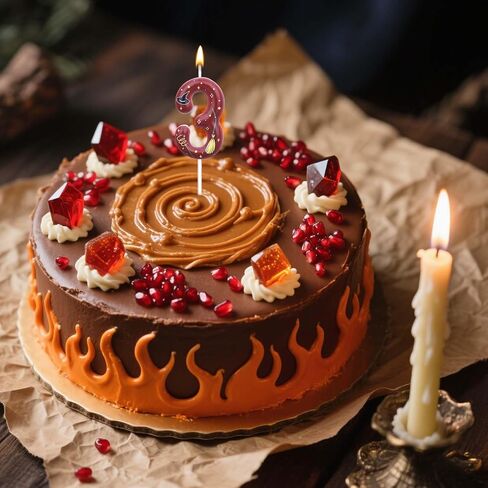 شمعة عيد ميلاد السحرية ، السحرية ، رقم عيد ميلاد ، كعكة الشمعة ، زخارف السحرة السحرية لحفلات الحفلات للأولاد فتيات الحفلات (1) in Saudi Arabia