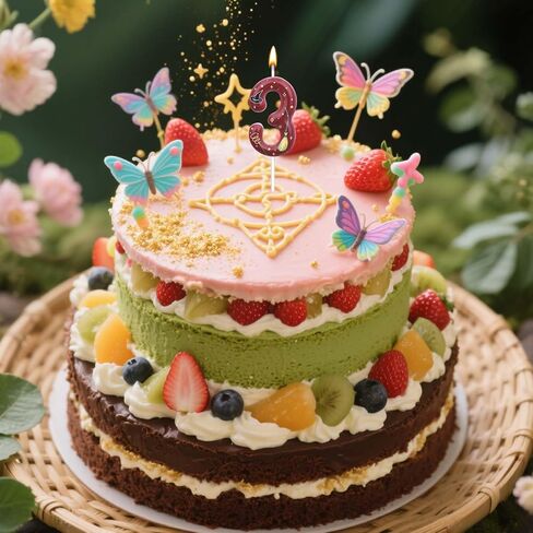 شمعة عيد ميلاد السحرية ، السحرية ، رقم عيد ميلاد ، كعكة الشمعة ، زخارف السحرة السحرية لحفلات الحفلات للأولاد فتيات الحفلات (1) in Saudi Arabia