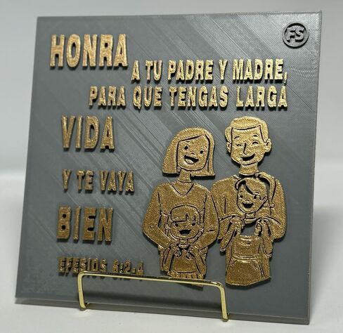 Placa: Honra a tu padre y a tu madre para que tengas larga vida y te valla bien plaques ، lplaques christian ، friendsials ، hift or memories reques ، handmade in usa in Saudi Arabia