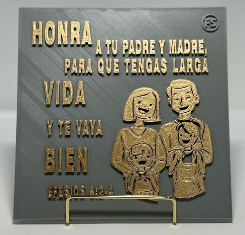 Placa: Honra a tu padre y a tu madre para que tengas larga vida y te valla bien plaques ، lplaques christian ، friendsials ، hift or memories reques ، handmade in usa in Saudi Arabia