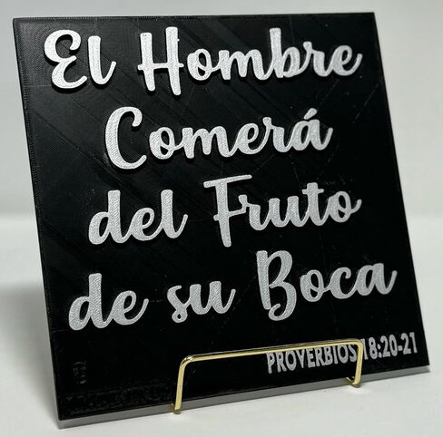 Placa, EL HOMBRE COMERA DEL FRUTO DE SU BOCA, MADE IN USA in Saudi Arabia