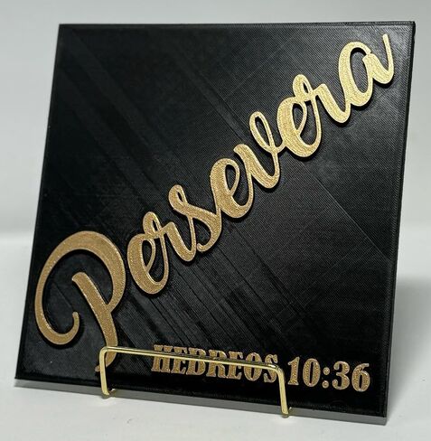 Placa: PERSEVERA, Decorative wall plaques, Christian plaques, friendship plaques, gift or memories plaques, Handmade in USA in Saudi Arabia