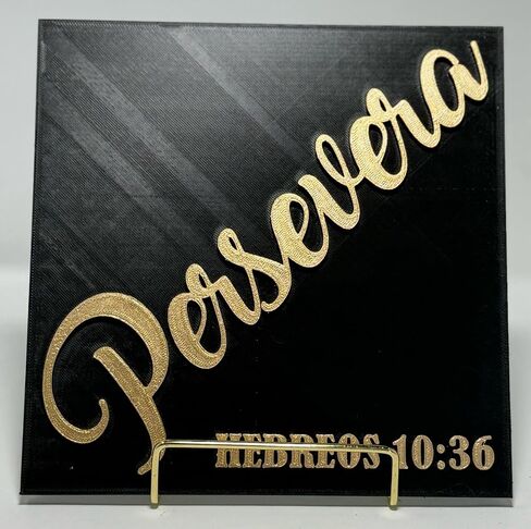 Placa: PERSEVERA, Decorative wall plaques, Christian plaques, friendship plaques, gift or memories plaques, Handmade in USA in Saudi Arabia