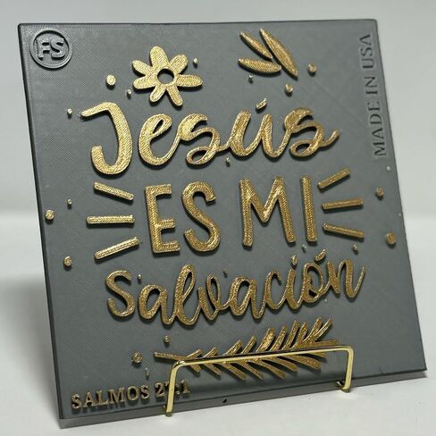 Placa: JESÚS ES MI SALVACIÓN, MADE IN USA in Saudi Arabia