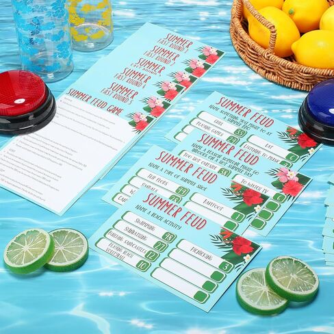 32 Pcs St. Patrick's Day Friendly Feud Game Set St. Patrick's Day Party Game Trivia Quiz 30 Card 2 Buzzer for Adults Family Irish Home Games Activities Party Supplies, Battery Not Included in Kuwait