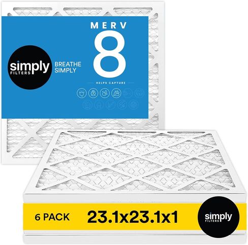 مرشحات بسيطة 8x14x1 MERV 8، MPR 600، فلتر هواء (6 عبوات) - الحجم الفعلي: 7.75 بوصة × 13.75 بوصة × 0.75 بوصة HVAC، فلتر هواء فرن التيار المتردد in Saudi Arabia