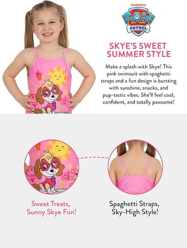 باو دورية ملابس السباحة ، Skye Girls Swimsuit ، بدلة السباحة الأطفال اللطيفة ، بدلة السباحة الفتيات للصيف in Kuwait