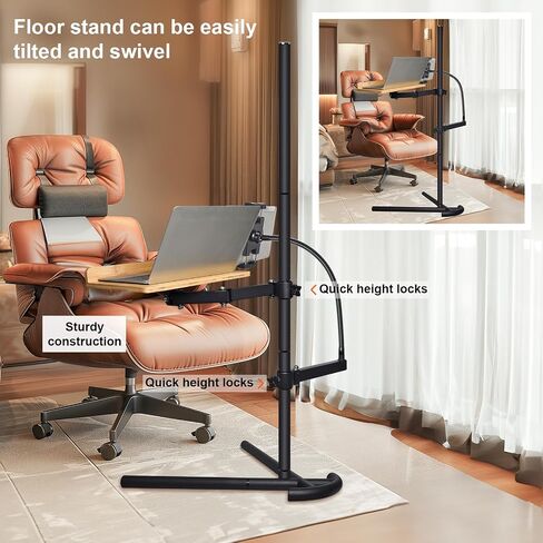 wishacc Rolling Bamboo Book Stand with Adjustable Height for Hands Free Reading, Rolling Lectern for Novels, Cookbooks, Laptops, Tablets, Mobile Phones, and More, Bamboo Surfaces, 4 Wheels,Black in Saudi Arabia