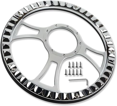 Chrome 14" Billet Aluminum 5 Holes Steering Wheel Split Tri Spoke Style with Black Leather Half Wrap in Saudi Arabia