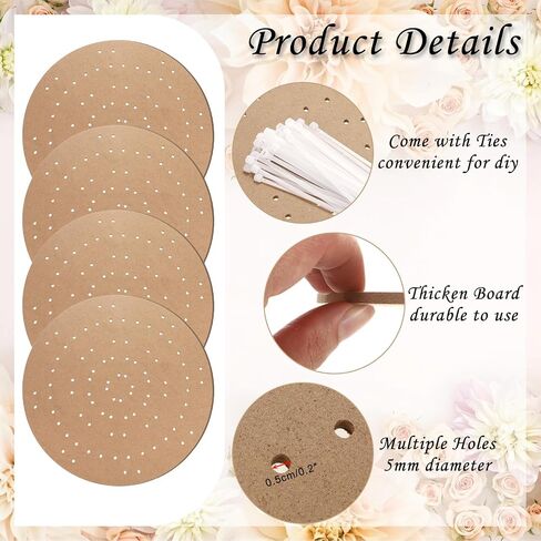 9 PCS 12 Inch Wreath Boards with Holes, Wood Wreath Forms with 100 Nylon Ties, DIY Round Wreath Frame Decorative Flower Boards Wreath Making Supplies for Wedding, Christmas, Home Decor in Saudi Arabia