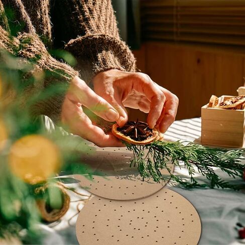 9 PCS 12 Inch Wreath Boards with Holes, Wood Wreath Forms with 100 Nylon Ties, DIY Round Wreath Frame Decorative Flower Boards Wreath Making Supplies for Wedding, Christmas, Home Decor in Saudi Arabia