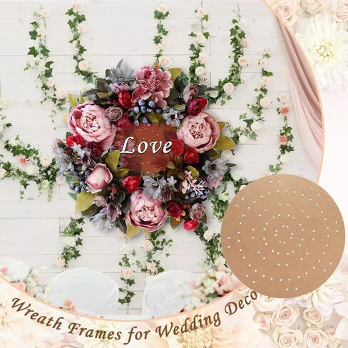 9 PCS 12 Inch Wreath Boards with Holes, Wood Wreath Forms with 100 Nylon Ties, DIY Round Wreath Frame Decorative Flower Boards Wreath Making Supplies for Wedding, Christmas, Home Decor in Saudi Arabia
