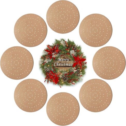 9 PCS 12 Inch Wreath Boards with Holes, Wood Wreath Forms with 100 Nylon Ties, DIY Round Wreath Frame Decorative Flower Boards Wreath Making Supplies for Wedding, Christmas, Home Decor in Saudi Arabia