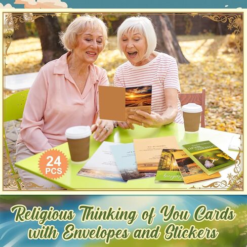24 Pack Religious Thinking of You Cards Bulk Thinking of You Cards Religious with Envelopes Christian Greeting Cards Thinking of You Cards with Scripture Encouragement 4.5 x 6.2 Inch in Saudi Arabia