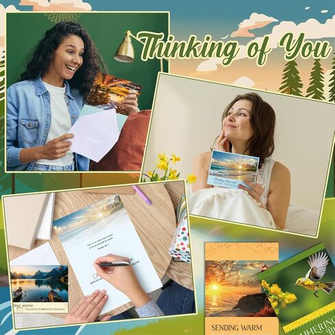 24 Pack Religious Thinking of You Cards Bulk Thinking of You Cards Religious with Envelopes Christian Greeting Cards Thinking of You Cards with Scripture Encouragement 4.5 x 6.2 Inch in Saudi Arabia
