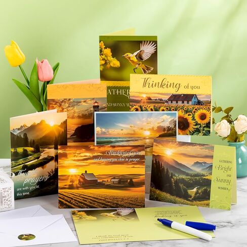 24 Pack Religious Thinking of You Cards Bulk Thinking of You Cards Religious with Envelopes Christian Greeting Cards Thinking of You Cards with Scripture Encouragement 4.5 x 6.2 Inch in Saudi Arabia