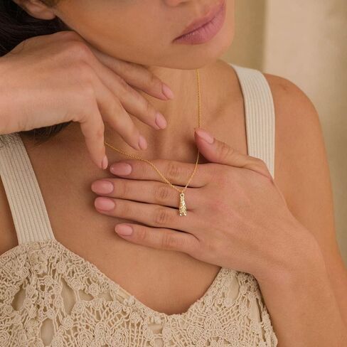 Gold Necklace for Women-14K Gold Plated Dragon,Shell, Palm Tree, Seahorse, Conch Shell,Sardines, Cowboy Boot,Bat,Bunny Pendant Beachy Jewelry for Women Gifts in Kuwait