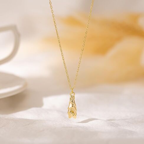 Gold Necklace for Women-14K Gold Plated Dragon,Shell, Palm Tree, Seahorse, Conch Shell,Sardines, Cowboy Boot,Bat,Bunny Pendant Beachy Jewelry for Women Gifts in Kuwait