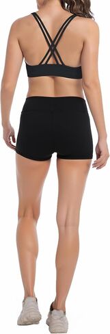 V صدرية رياضية مملوكة للنساء Crisscross مفتوحة الظهر الخزان TOP Wireless Gym Pilates Yoga Longline Bra in Kuwait