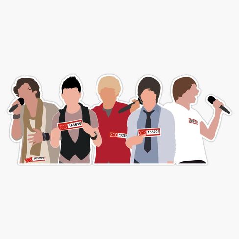 Magnet Young One Direction Auditions (fornizontal format) Magnetic Vinyl Sticker Music Magnet 5 " in Kuwait