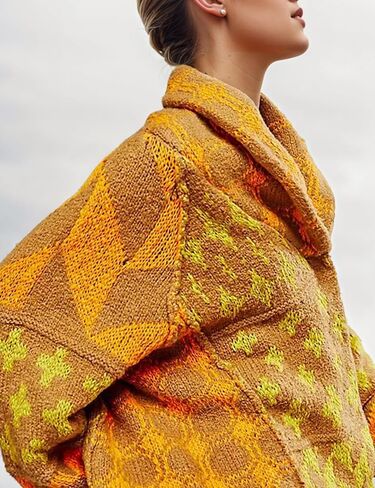 Women Boho Cardigan Sweaters Button Down Shawl Collar Oversized Sweater Coats Y2k Print Cardigans Fall Fashion 2025 in Saudi Arabia