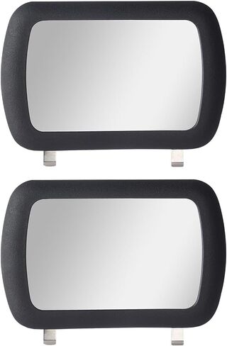 2 حزمة مقطع مرايا الحجارة ، مرآة Car Sun HD Vanity Valsors ، مرآة مستحضرات تجميلية تظلم الشمس ، مقطع على مرايا ماكياج Sun View Sun View ، إكسسوارات عالمية للسيارة ، شاحنة ، سيارات الدفع الرباعي (أسود) in Kuwait