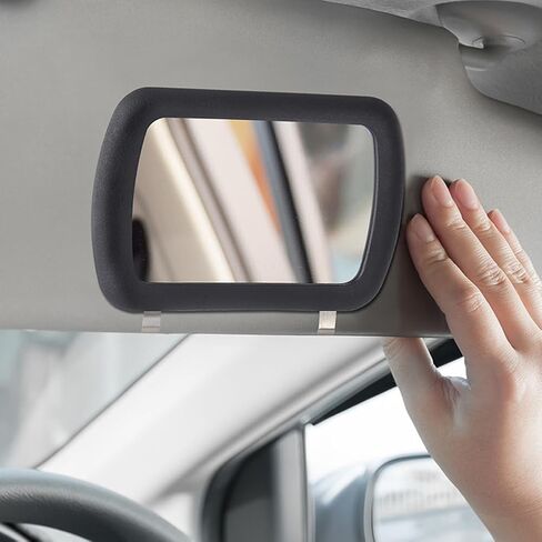 2 حزمة مقطع مرايا الحجارة ، مرآة Car Sun HD Vanity Valsors ، مرآة مستحضرات تجميلية تظلم الشمس ، مقطع على مرايا ماكياج Sun View Sun View ، إكسسوارات عالمية للسيارة ، شاحنة ، سيارات الدفع الرباعي (أسود) in Kuwait