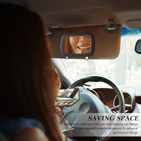 2 حزمة مقطع مرايا الحجارة ، مرآة Car Sun HD Vanity Valsors ، مرآة مستحضرات تجميلية تظلم الشمس ، مقطع على مرايا ماكياج Sun View Sun View ، إكسسوارات عالمية للسيارة ، شاحنة ، سيارات الدفع الرباعي (أسود) in Kuwait