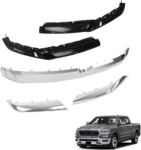 Munirater chrome الأمامي الشبكية العلوي مصبوب مع استبدال قوسين لعام 2019-2022 RAM 1500 in Saudi Arabia